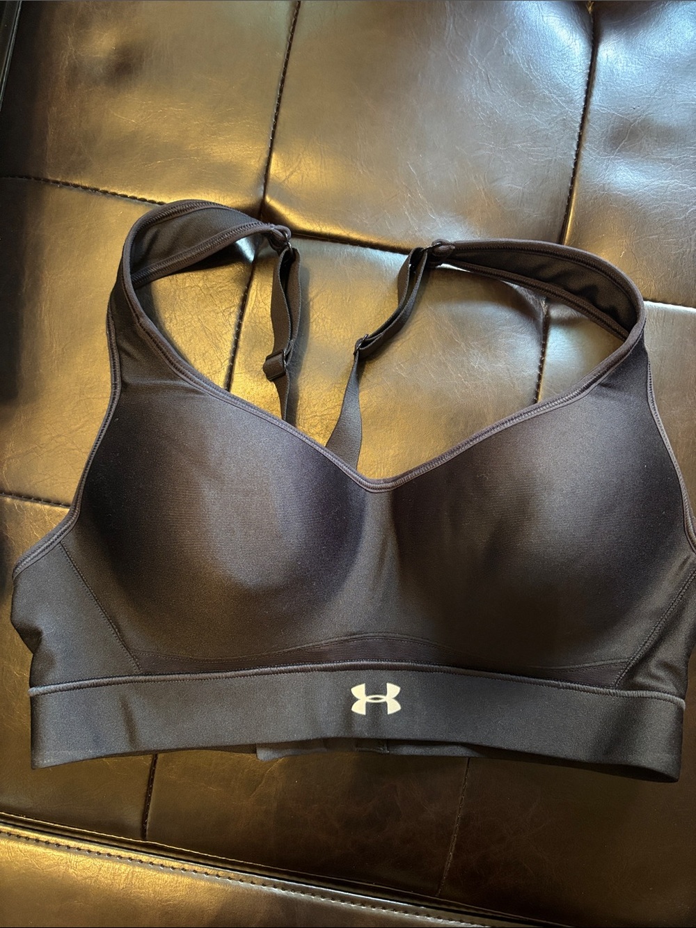 Under Armour Black Padded Adjustable-Strap Sports Bra